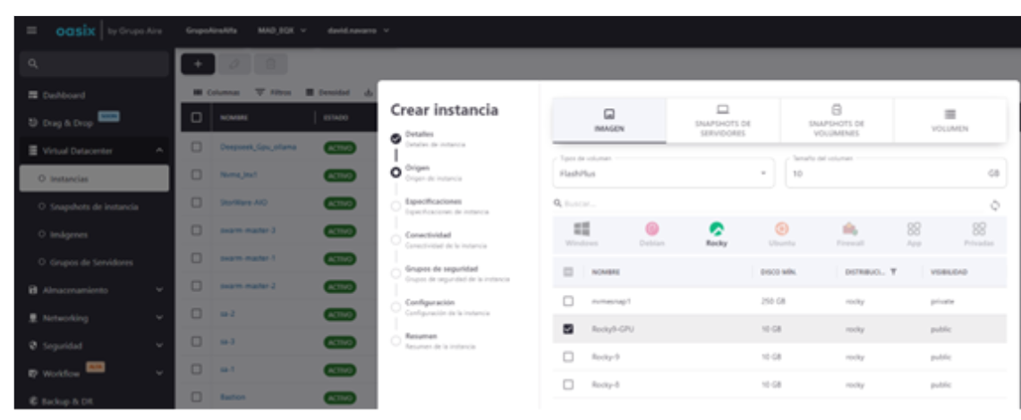 Crear instancia en Soax de Ollama