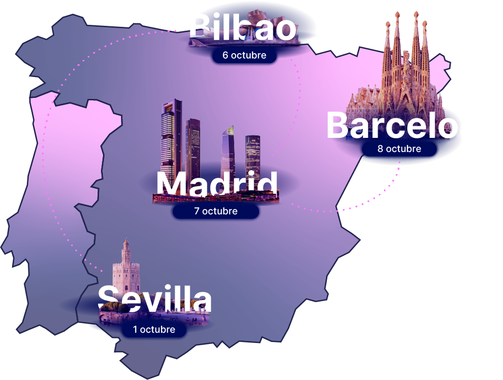 Mapa Roadshow Conecta 360Tour